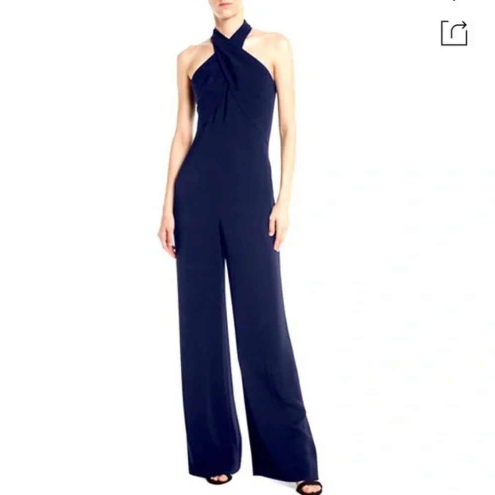 Kobi Halperin | Jumpsuit | Women Navy Chasidy Halter Neckline Jumpsuit